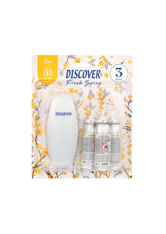 Discover Fresh Sprey Set 3 Yedekli Star