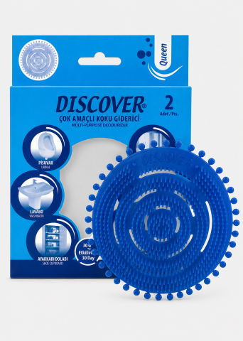 Discover Çok Amaçlı Koku Giderici Pisuvar Plastiği 2'li Queen