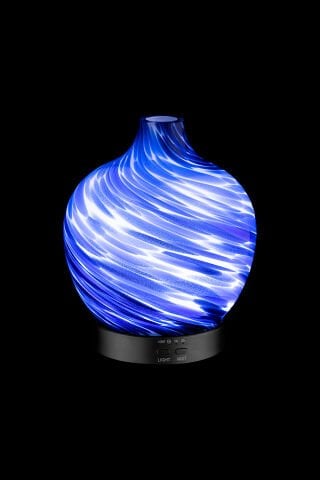 Discover Işıklı Cam Hava Nemlendirici Esansiyel Aroma Difüzörü Azure