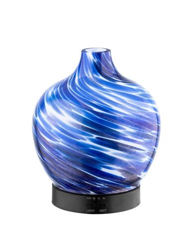 Discover Işıklı Cam Hava Nemlendirici Esansiyel Aroma Difüzörü Azure